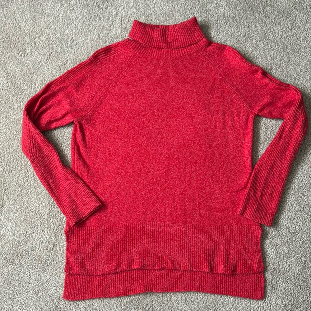 a new day Red Turtleneck Sweater Women's Small Long Sleeved